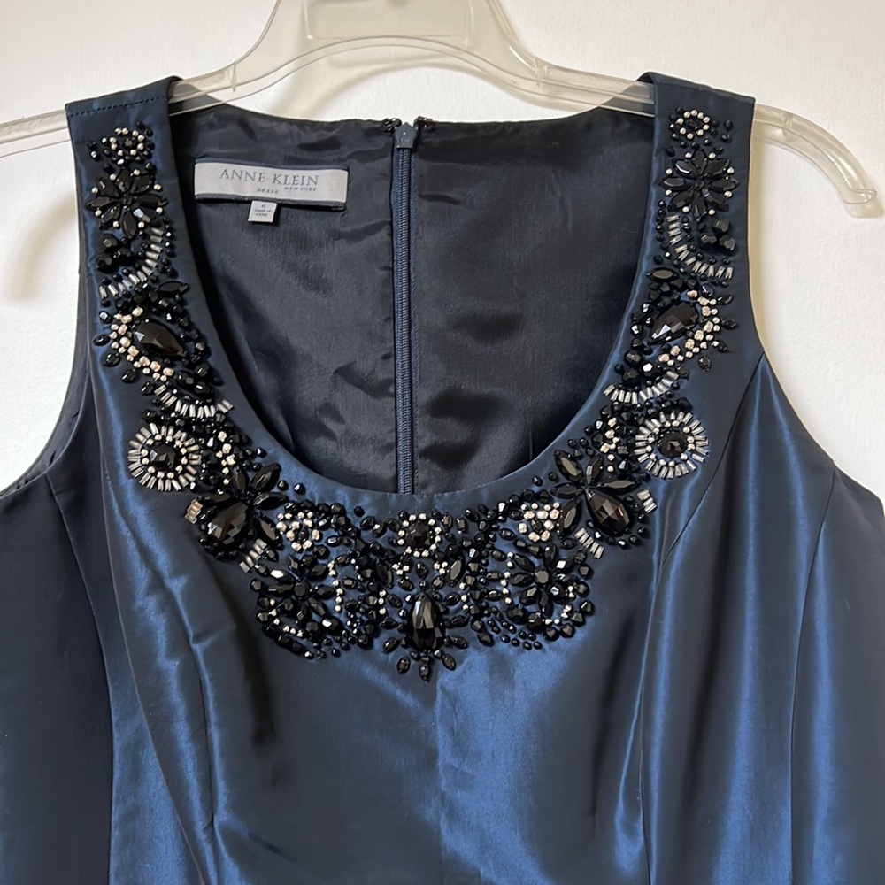 Ann Klein embroidered sequin dress - Picture 6 of 10